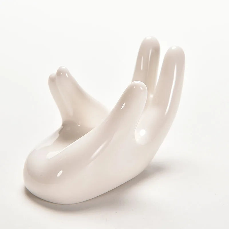 White Porcelain Ceramic Air Plant Tillandsia Holder Flower Office Desk Decor Chic Home Decoration Garden Ornaments