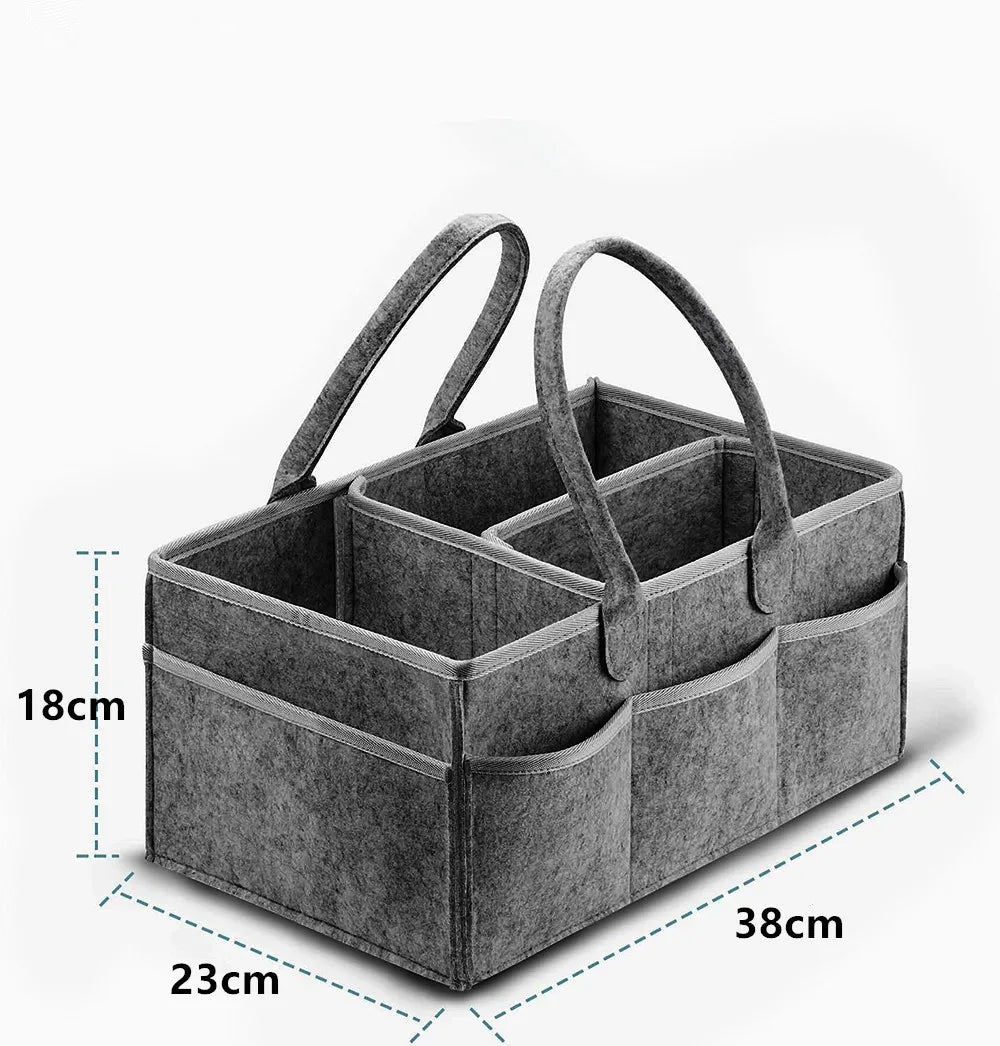 Multifunctional Felt Diaper Bags Baby Newborn Things Nursery Organizer Diaper Stackers & Caddies Diaper Pouch Large Storage Bag