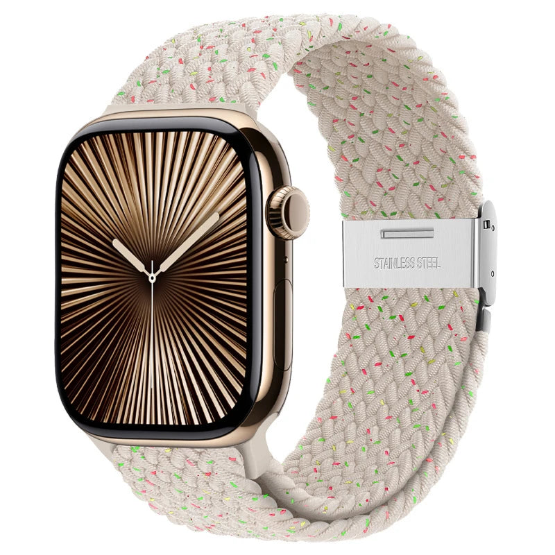 Strap For Apple watch band 46mm 45mm 44mm 49mm 40mm 41mm 42mm Braided loop correa bracelet iWatch series 10 8 9 7 5 se 6 4 Ultra