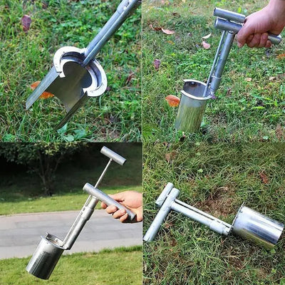 Portable Hand Held Open End Seedling Transplanter Multi-functional Seeding Bulb Planter Tool For Agricultural Use Gardening Tool