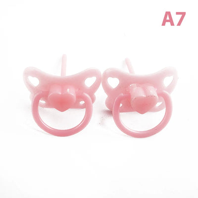 2Pcs/set Lovely Doll Pacifier Doll Play House Supply Dollhouse Dummy Nipple Kids Toy Dohllhouse Doll Baby AccessoryКукольный Дом