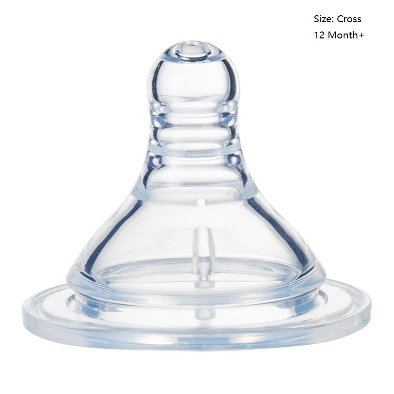 1 PC/3PCS Baby Silicone Wide Neck Soft Teats Nipple Circle Hole Cross Hole Baby Bottles Natural Flow Nipples BPA Free S/M/L Size