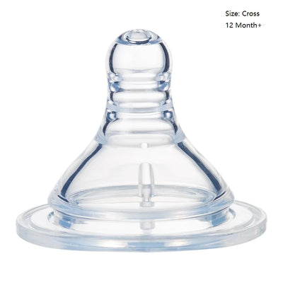1 PC/3PCS Baby Silicone Wide Neck Soft Teats Nipple Circle Hole Cross Hole Baby Bottles Natural Flow Nipples BPA Free S/M/L Size
