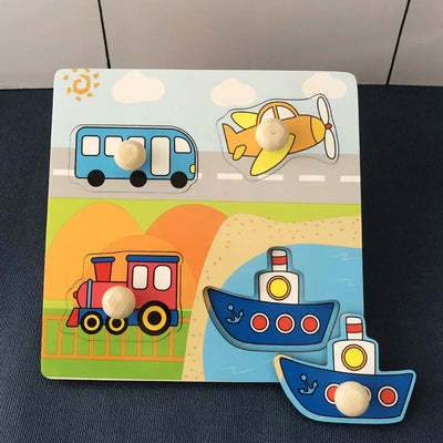Wooden Puzzle Montessori Toys for Baby 1 2 3 Years Old Kids Alphabet Number Shape Matching Games Children Early Educational Toys
