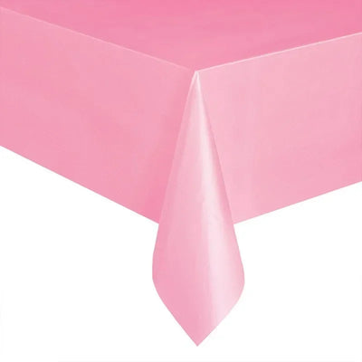 Plastic Disposable Solid Color Tablecloth Birthday Party Wedding Christmas Table Cover Wipe Desk Cloth Decor  Covers Rectangle