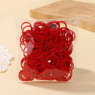 100Pcs/bag Girls Colorful Hair Bands Set Nylon Elastic Rubber Band Baby Ponytail Holder Scrunchies Kids Hair Accessories