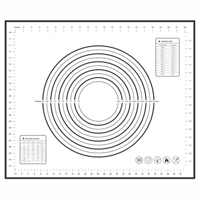 Large Size Silicone Kneading Pad Non-Stick Surface Rolling Dough Mat With Scale Kitchen Cooking Pastry Sheet Oven Liner Bakeware