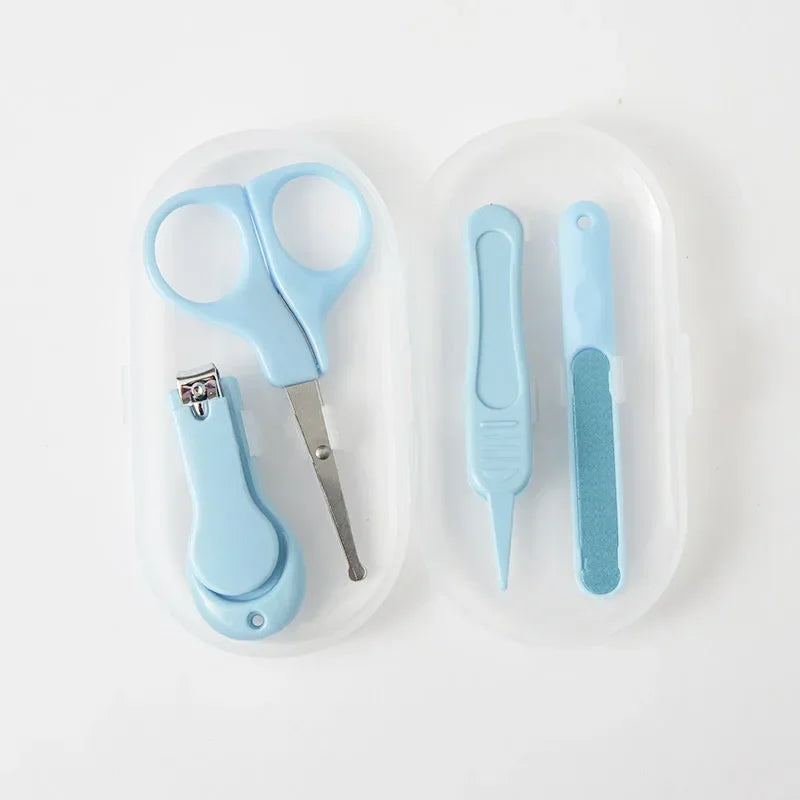 4pcs/set Baby Nail Clipper Small Nail Trimmer Scissors Files Booger Clip Set Anti Pinch Nail Cutter Baby Care Tools
