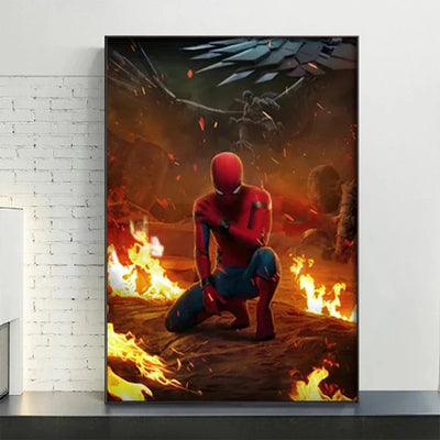 Marvel Avengers Superheroe Canvas Painting Spider Man Serie Movie Wall Art Poster Mural Picture Children Room Home Decor Cuadros