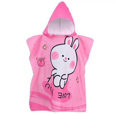 Children 0-5Year Cute Bath Towel Cartoon Animals Hooded Baby Beach Towel Soft Microfiber For Kids Toddlers Pool Poncho
