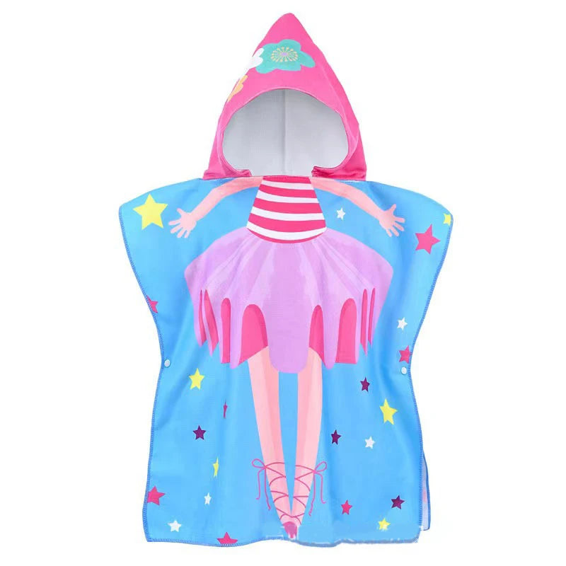 Children 0-5Year Cute Bath Towel Cartoon Animals Hooded Baby Beach Towel Soft Microfiber For Kids Toddlers Pool Poncho