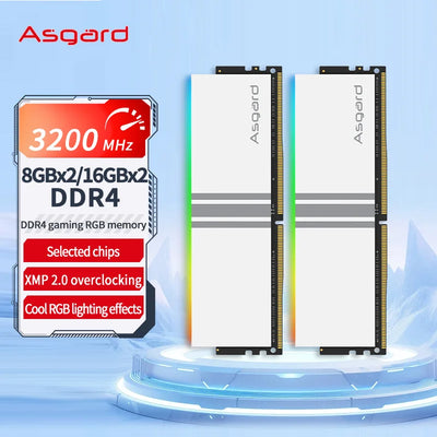 Asgard memoria ram ddr4  8GBx2 16GB 3200MHz  RGB RAM diy gaming computer for Desktop PC DIMM