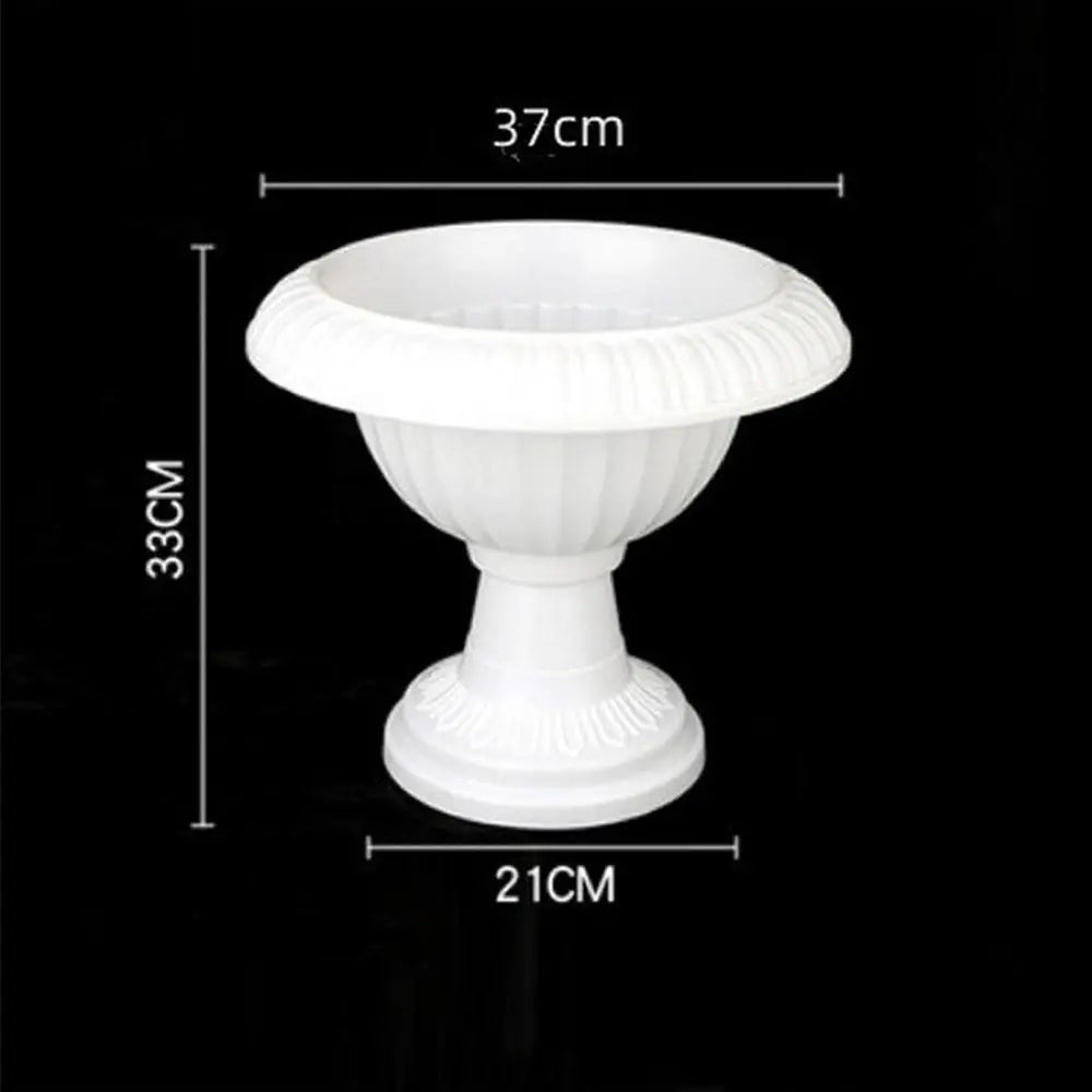 Plant Holder White Roman Plant Flower Pot Plastic Romantic Flower Planter Retro Porch Planter Wedding Road