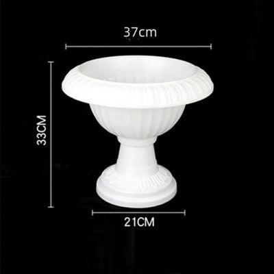 Plant Holder White Roman Plant Flower Pot Plastic Romantic Flower Planter Retro Porch Planter Wedding Road