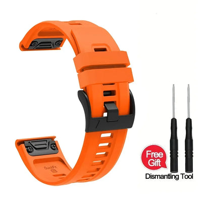 22mm 26mm Silicone Strap For Garmin Fenix 7X 7 Pro Solar/6X 6 Sapphire 5 5X Plus 3 3HR/Epix Approach S62 60 QuickFit Watch Band