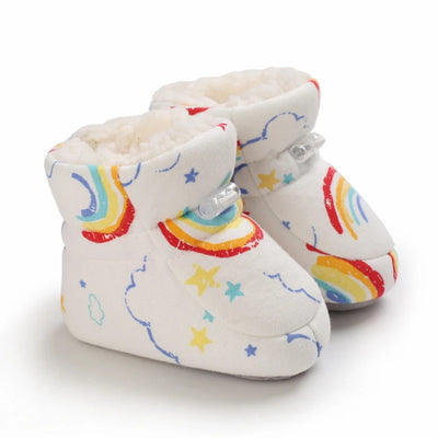 Winter Cute Cartoon Baby Boots for Boys and Girls Cotton Soft Sole Anti slip and Warm Preschool Children's Walking Shoes with