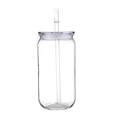 16oz Colorful Lid Transpare Plastic Cup with Lids And Straws Replacement Lids for Can Shaped  Iced Coffee Cups Cute Tumbler Cup