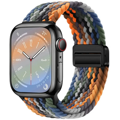 Braided Strap For Apple Watch Band 40mm 45mm 41mm 44mm 49mm 38 magnetic buckle Nylon Bracelet iWatch series se 7 5 6 8 9 Ultra 2