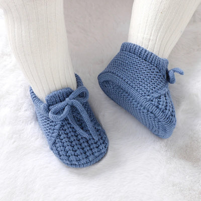 Infant Baby Shoes Knitted Newborn Boys Girl Footwear Fashion Solid Shallow Boots Shallow Kid 0-18M Clothing Accessories Handmade