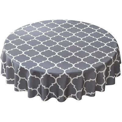 Round Tablecloths Classic American Plaid Waterproof Oil-resistant Prints Wash-free Household Dining Table Coffee Table Picnic