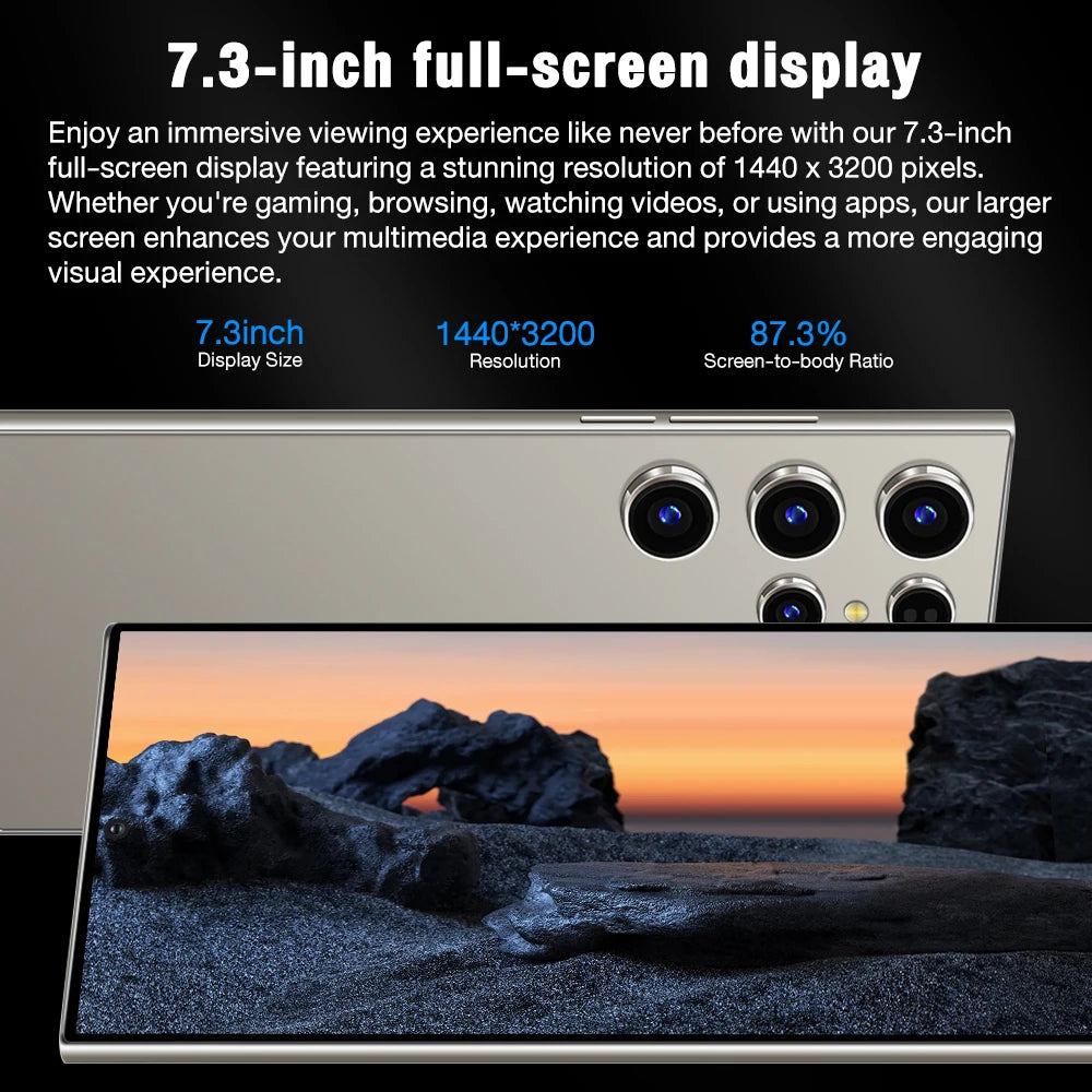 2025 New S25 Ultra Smartphone Original 7.3 Inch Celulares Android Moblie Phones Unlocked 5G Dual Sim Global Version CellPhones