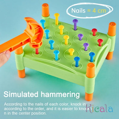 Montessori Nail Screw Games Fine Motor Training Toys Sensory Learning Color Cognition Set Educational Toys For Autistic Kids