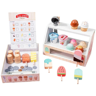 Kids Shop Ice Cream Spoon Cookware Playset for Girls Pretend Play Shopping Toy