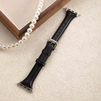 Slim Leather Strap For Apple Watch Series 10 42/46mm 9 8 7 41mm 45mm Band 38/42mm Ultra 49mm Bracelet iWatch SE 6 5 4 3 40/44mm