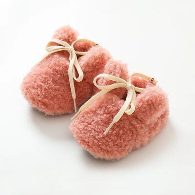Baby Shoes Winter Baby Boy Girl Booties Fluff Soft Toddler Shoes First Lamb Cashmere Anti-Slip Warm Newborn Infant Crib Shoes