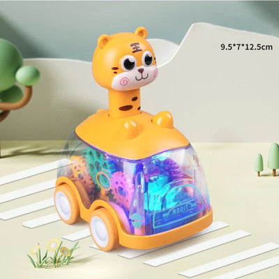 Baby Animal Car Toys Toddler Press and Go Cars Pull Back Car Light Up Toys Wind-up Cars for Kids 1 2 Year Old Boy Birthday Gifts