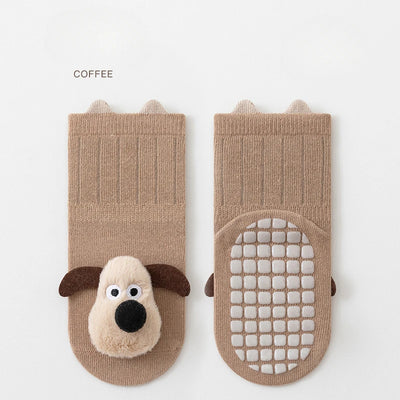 AUTUMN WINTER 3D BONELESS ANTI-SLIP BABY WALKING SOCKS – PUPPY DOLL FLOOR SOCKS FOR INFANTS & TODDLERS