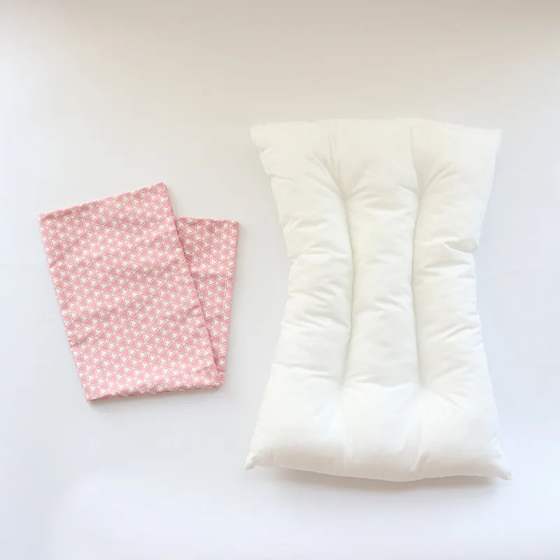 30X50CM BABY PILLOW AND CASE SET, COTTON PILLOWCASE AND PILLOW CORE WITH CARTOON PATTERN FOR KIDS BOYS AND GIRLS