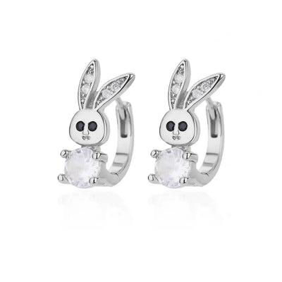 Stainless Steel Rabbit Butterfly Earrings for Women Gold Color Hoop Earrings 2024 Trending Aesthetic Jewelry pendientes mujer