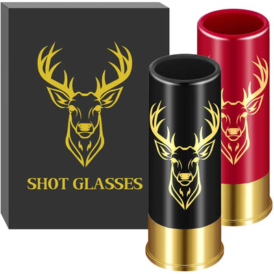 12GA Suit Small Bullet Shot Cups Elk Design Plastic Shot Glasses for  Bar Pub Club Restaurant Wedding Party Drinkware Gift Set