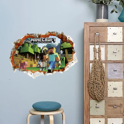 3D Cartoon Games Wall Stickers  Gifts for children wall stickers for kids   Environmental PVC decoration for wall
