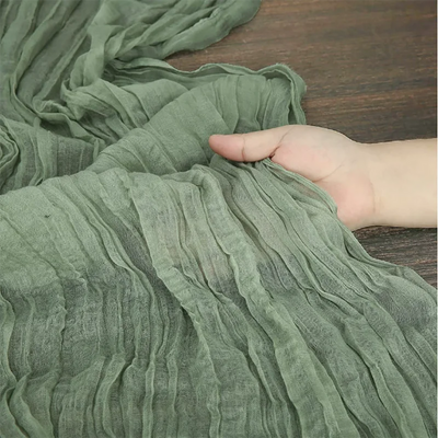 Semi-Sheer Table Runner Vintage Cheesecloth Gauze Table Setting  Wedding Dining Party Christmas Banquets Arches Cake Decortion