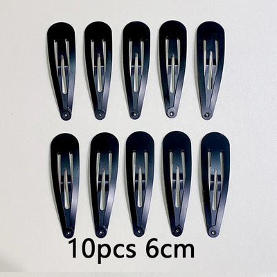 10/20/30pcs/set Women Silver Gold Black Waterdrop Shape Basic Alloy Hair Clips BB hairpins Barrettes Fashion Hair Accessories