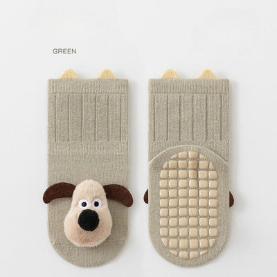 AUTUMN WINTER 3D BONELESS ANTI-SLIP BABY WALKING SOCKS – PUPPY DOLL FLOOR SOCKS FOR INFANTS & TODDLERS