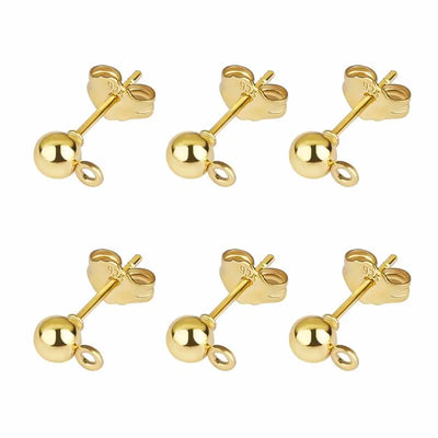 50pcs/lot 925 Silver Plated Blank Post Earring Studs Base Pin With Earring Plug Findings Ear Back DIY Jewelry Making Accessories