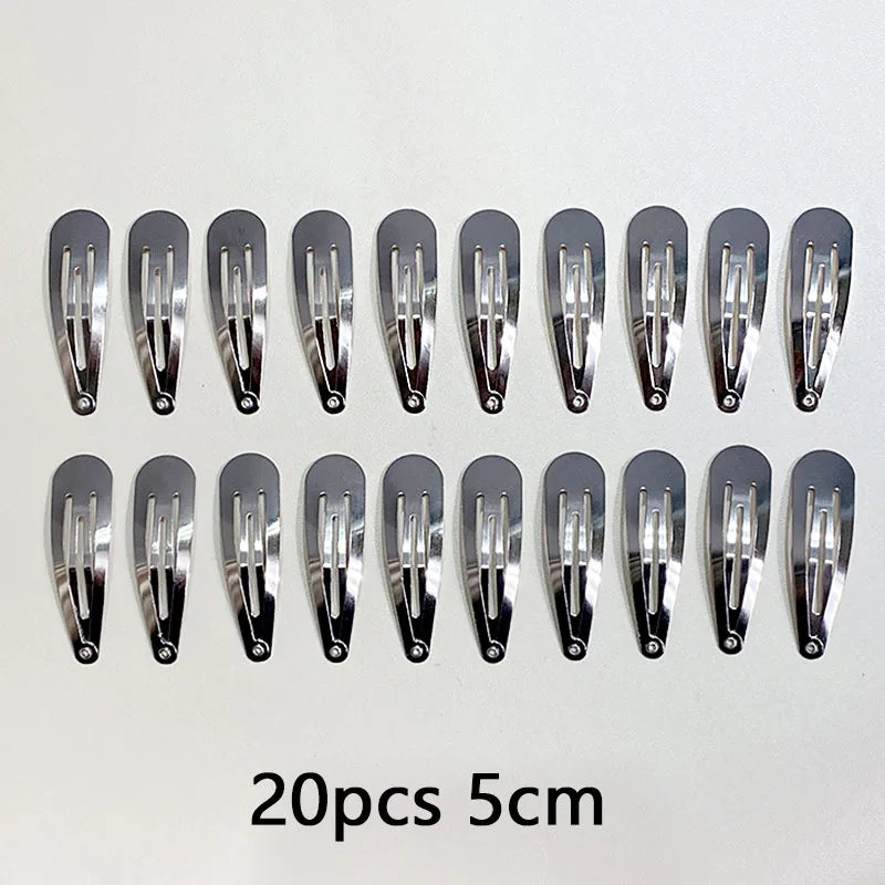 10/20/30pcs/set Women Silver Gold Black Waterdrop Shape Basic Alloy Hair Clips BB hairpins Barrettes Fashion Hair Accessories