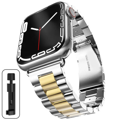 Stainless Steel Strap For Apple Watch 46mm Ultra 49mm Metal Wristband Bracelet For iWatch 10 9 8 5 4 SE 42mm Business Watchband