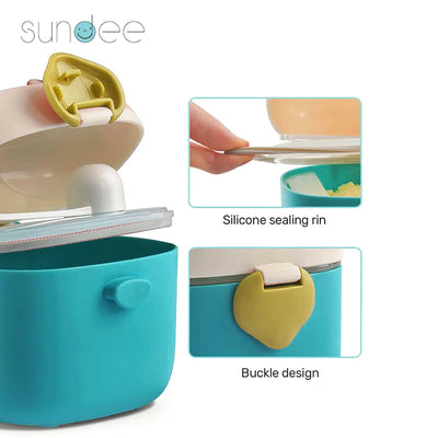 Baby Milk Powder Box with Scoop Portable Infant Formula Dispenser Baby Food Storage Box Toddler Snacks Container Milk Powder Can