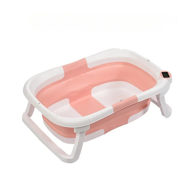 Real-time Temperature Silicone Baby Take A Bath Bathtub Non-Slip Foot Bath Bucket Folding Bathroom With Temperature Sensing