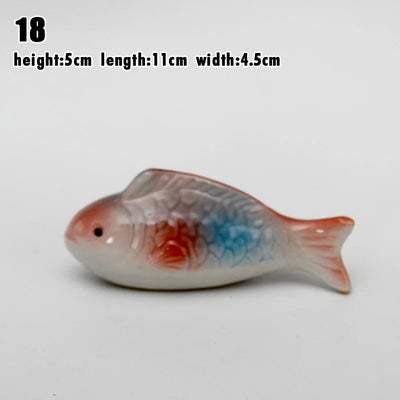 Garden Floating Ceramics Goldfish Creative Ceramic Underglaze Color Hand-painted Turtle Ornament Fish Tank Floating Decor Crafts