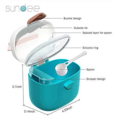 Baby Milk Powder Box with Scoop Portable Infant Formula Dispenser Baby Food Storage Box Toddler Snacks Container Milk Powder Can