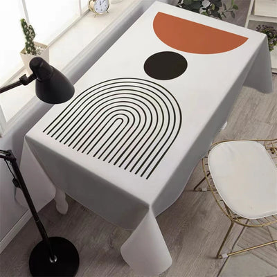 Nordic Style Simple Waterproof Tablecloth Rectangular Table Cover Dining Coffee Table Mat for Kitchen Living Room Nappe Tapete