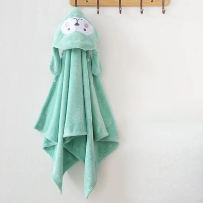 140x70cm Children's Cartoon Cloak Baby Hat Bath Towel Baby Bathrobes Bath Towel Cloak Quick Drying Bath Robe Hooded