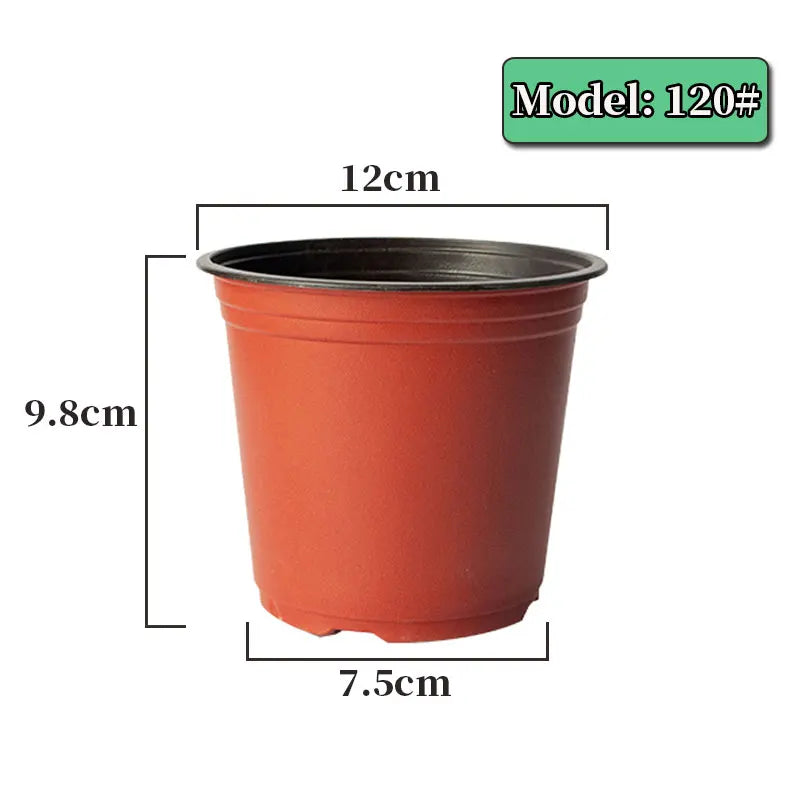 100PCS Plant Nursery Pot Seed Starting Pot Plastic Flower Plant Container ,Succulents Seedlings Cuttings Transplant 9/12/15cm