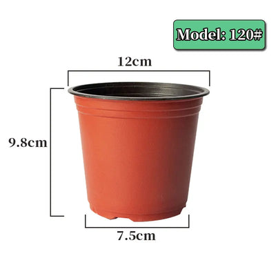 100PCS Plant Nursery Pot Seed Starting Pot Plastic Flower Plant Container ,Succulents Seedlings Cuttings Transplant 9/12/15cm