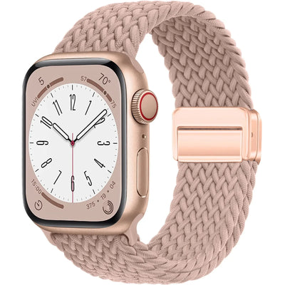 Braided Strap For Apple Watch Band 40mm 45mm 41mm 44mm 49mm 38 magnetic buckle Nylon Bracelet iWatch series se 7 5 6 8 9 Ultra 2